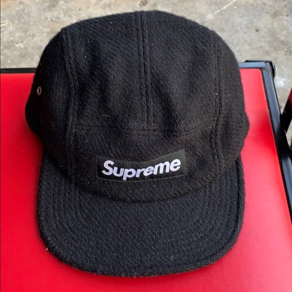 Supreme Other - Black wool supreme camp hat